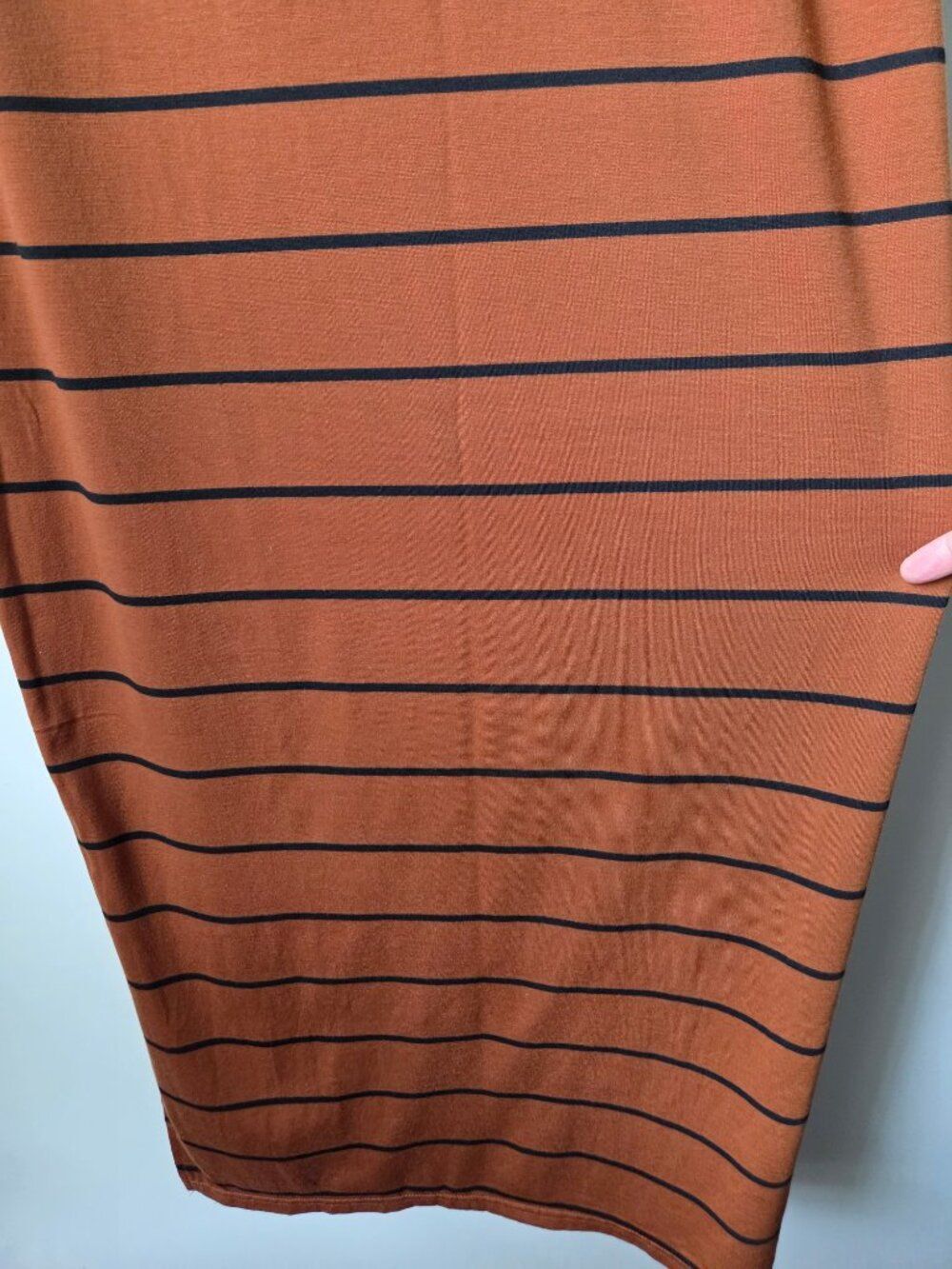 EUC SOUTHERN GRACE & ROSE BROWN BLACK STRIPED SLEEVELESS MAXI DRESS SIZE M - Picture 7 of 13